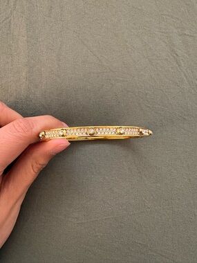 Michael Kors Gold Crystal Pavé Bangle Bracelet
